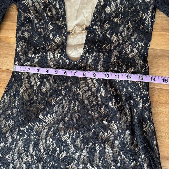 Rumored Black Lace and Sequins Mini Dress NWT - Picture 15 of 16